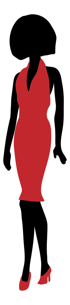 OnlineLabels Clip Art - Lady In Red